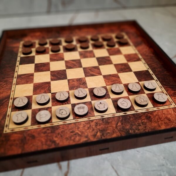 شطرنج و تخته نرد قابدار صفحه ای